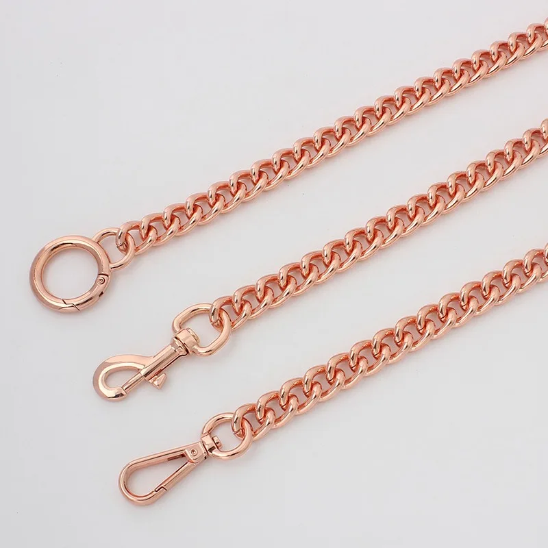 30/60/100/120cm Rose gold Luxury Aluminum Chain Handbag Strap Anodized Colored Chain for DIY Accessories Women Bags view 5
