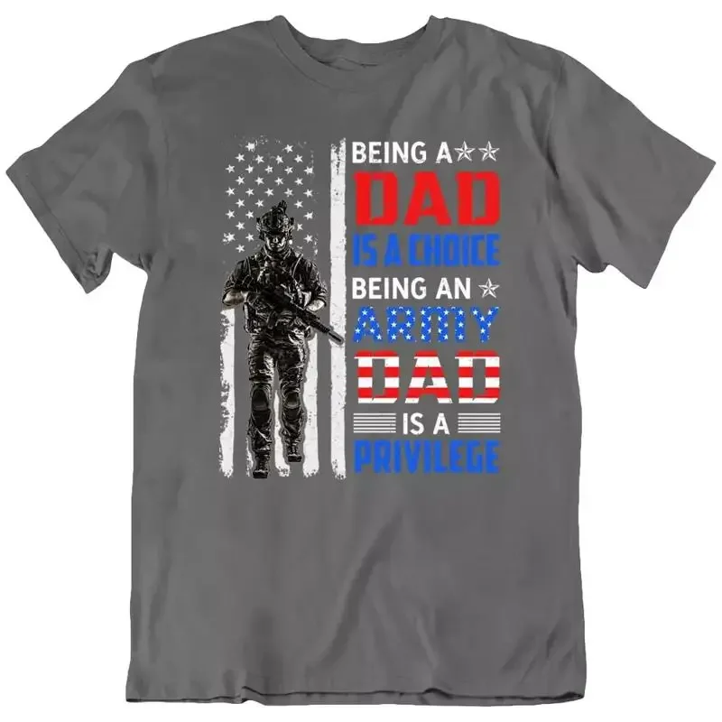 Soldier Army Dad Privilege Veteran American Flag Hero T Shirt New