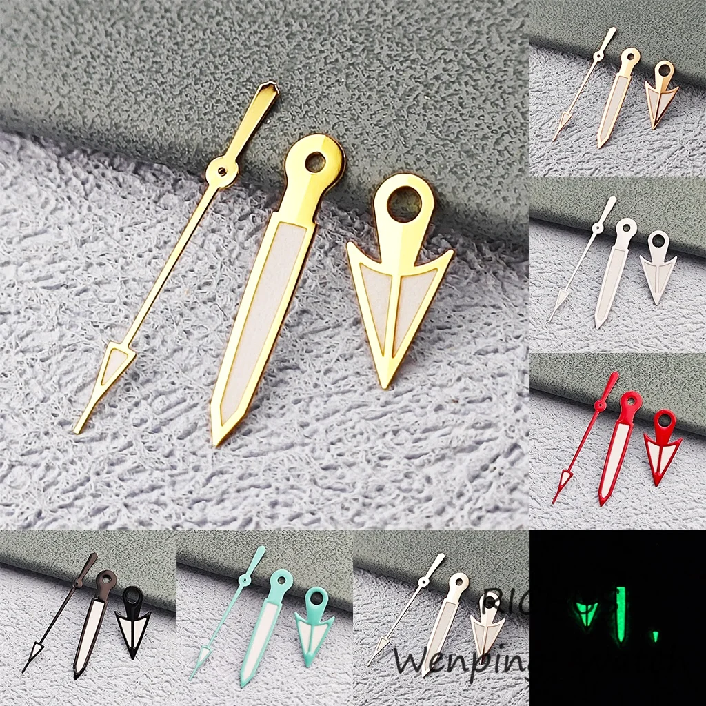 

RICHUS NH35 Золото Серебро Розовое Золото Черные Часы Стрелки Зеленые Светящиеся Стрелки Подходят NH35 NH36 Механизм Аксессуары Для Часов