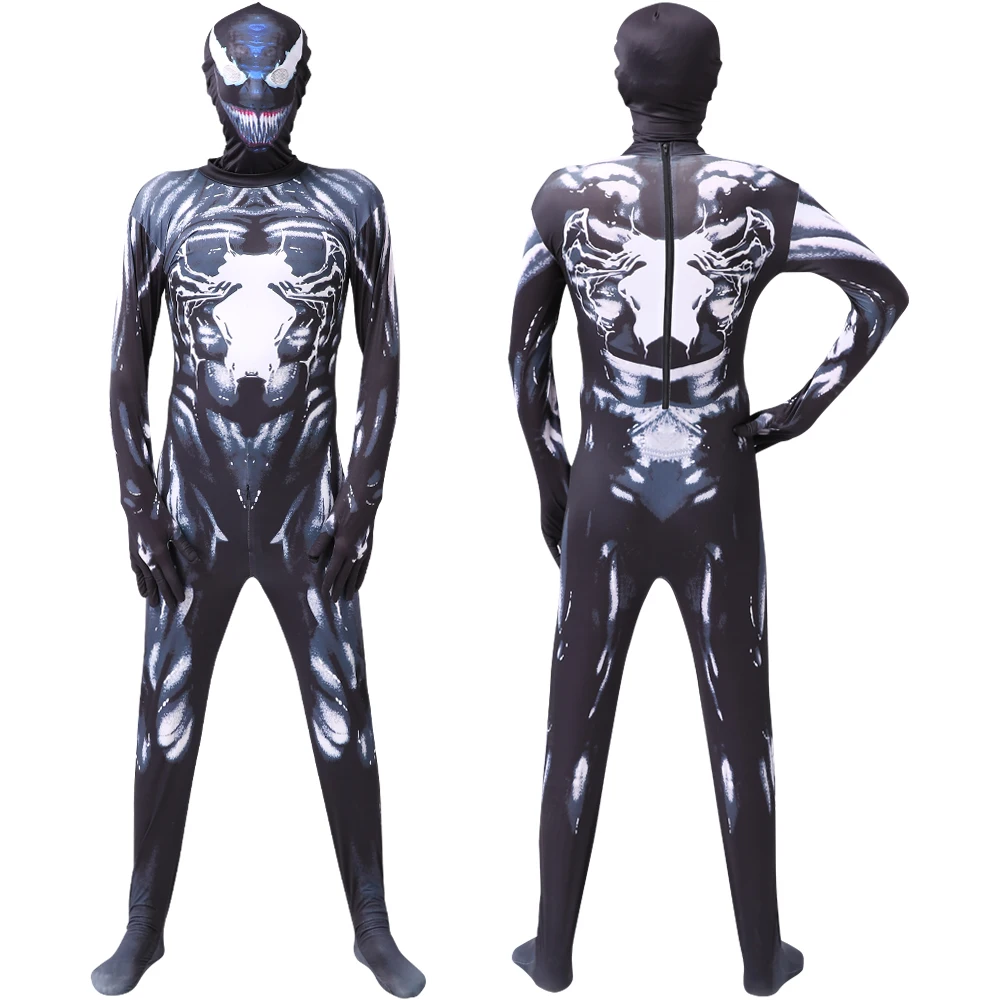 Kinder Erwachsene Halloween Kostüme Overall Body mit Kopfbedeckung Anti-Held Alien Creature Eddie Brock The Last Dance