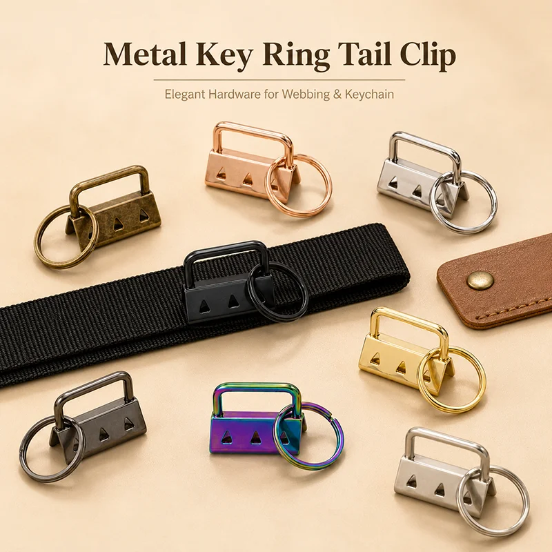 

10/20Pcs 20-32mm Metal Keychain Tail Clip for Webbing Strap Luggage Belt Wallet O Ring Buckle DIY Craft Hardware Hook Parts Kit