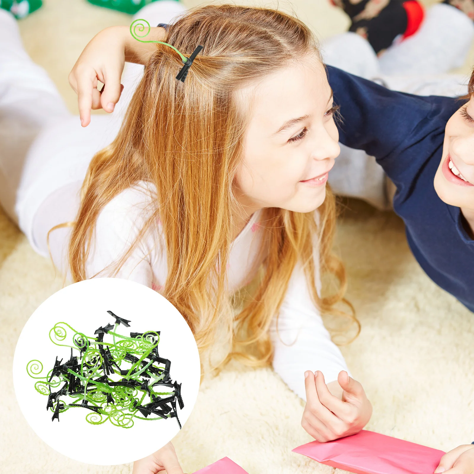 

40pcs Grass Clip For Kids Mini Clip Cute Hair Decor Sprout Adorable Hair Ornaments Clips Party Accessories