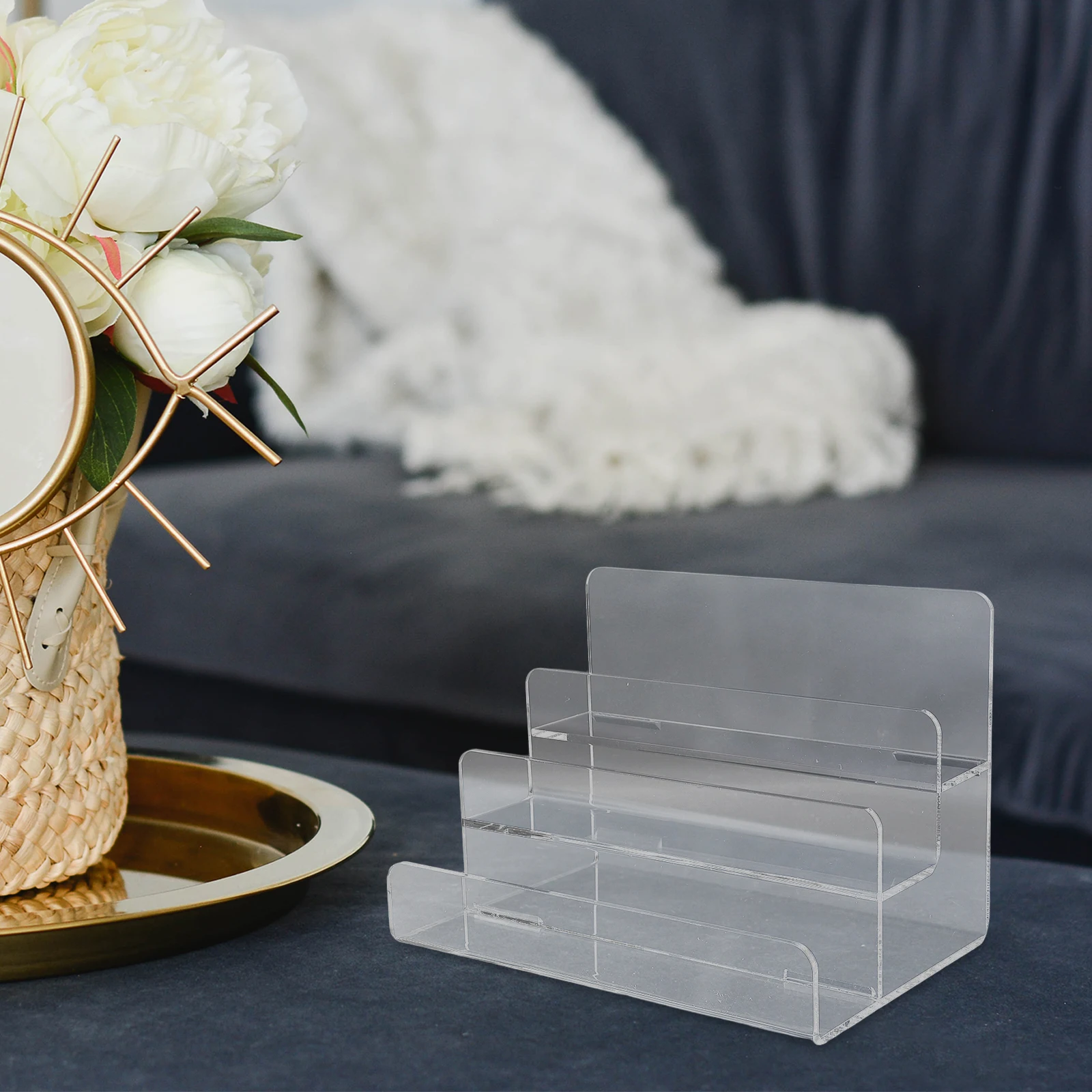 

Acrylic Display Stand Clear Handbag Rack Wallet Glasses Shelf Bag Stand Storage Organizer Multilayered Step Design High