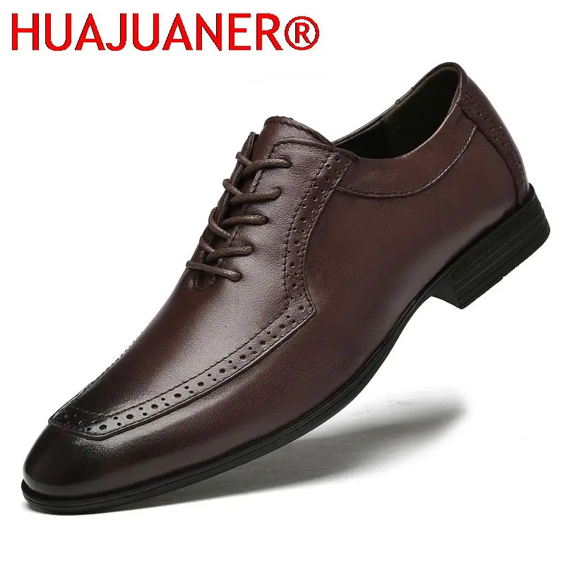 

Italian Fashion Elegant Oxford Shoes for Men High Quality Mens Shoes Genuine Leather Casual Formal Dress Shoes Luxury Loafers