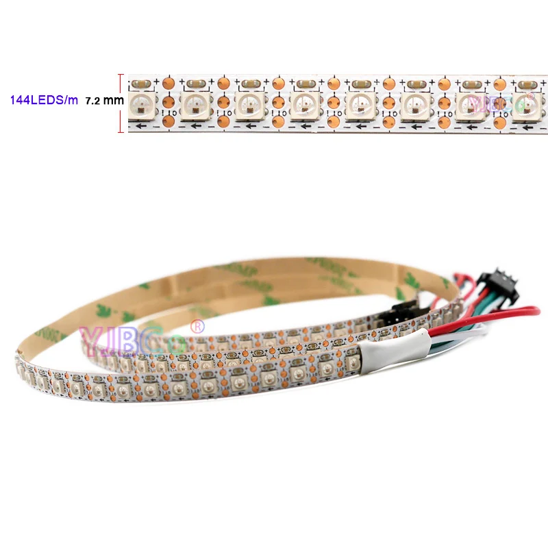 DC 5V Narrow 7.2mm PCB Light 144 leds/m SK6812 LED Strip Light addressable SMD 3535 RGB Super Bright Lamp Tape IP30 TTL signal