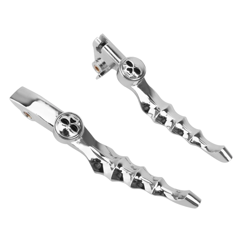 Motorcycle Skull Chrome Front Brake & Clutch Levers Handle Grips Set For Yamaha V-Star 650 Custom 98-16 V-Star 1100 Custom 99-09