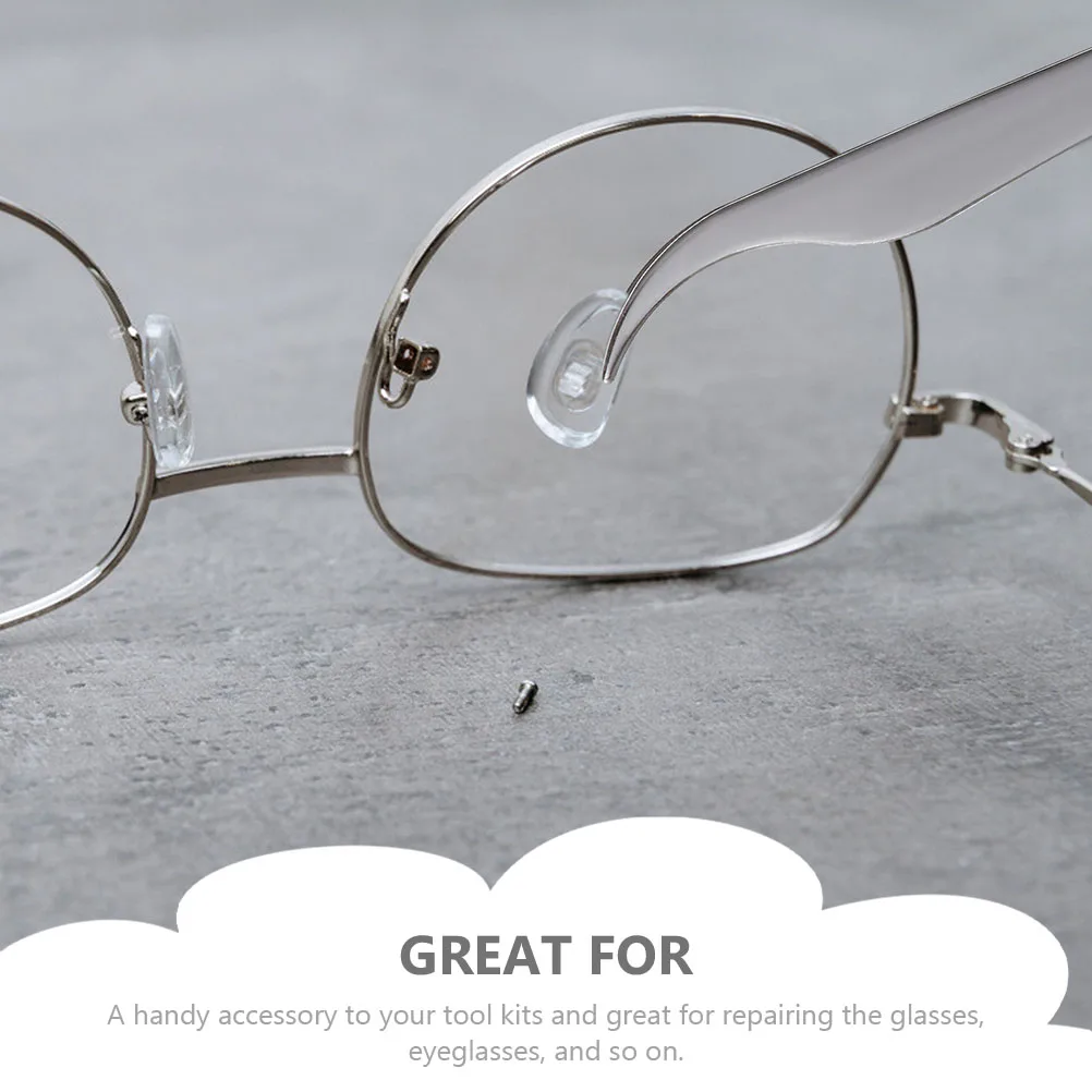 

Glasses Frame Repair Kit Sunglasses Screws Eyeglasses Silicone Nose Pads Durable Plastic Stainless Steel Tools Accessories