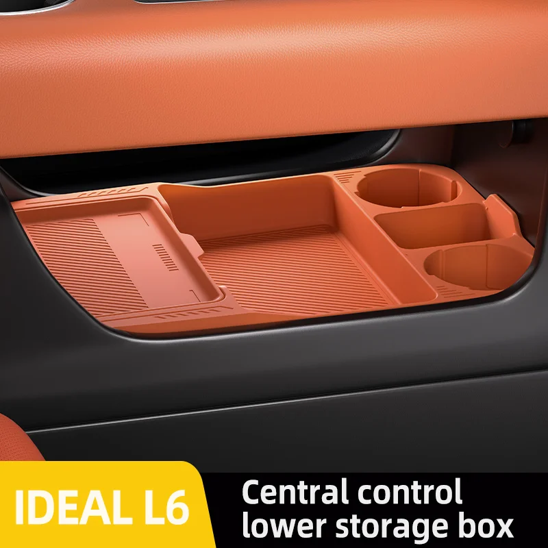 

For Lixiang Li L6 2024 2025 2026 Storage Box Center Armrest Hidden Box Cup Holder Organizer Interior Accessories