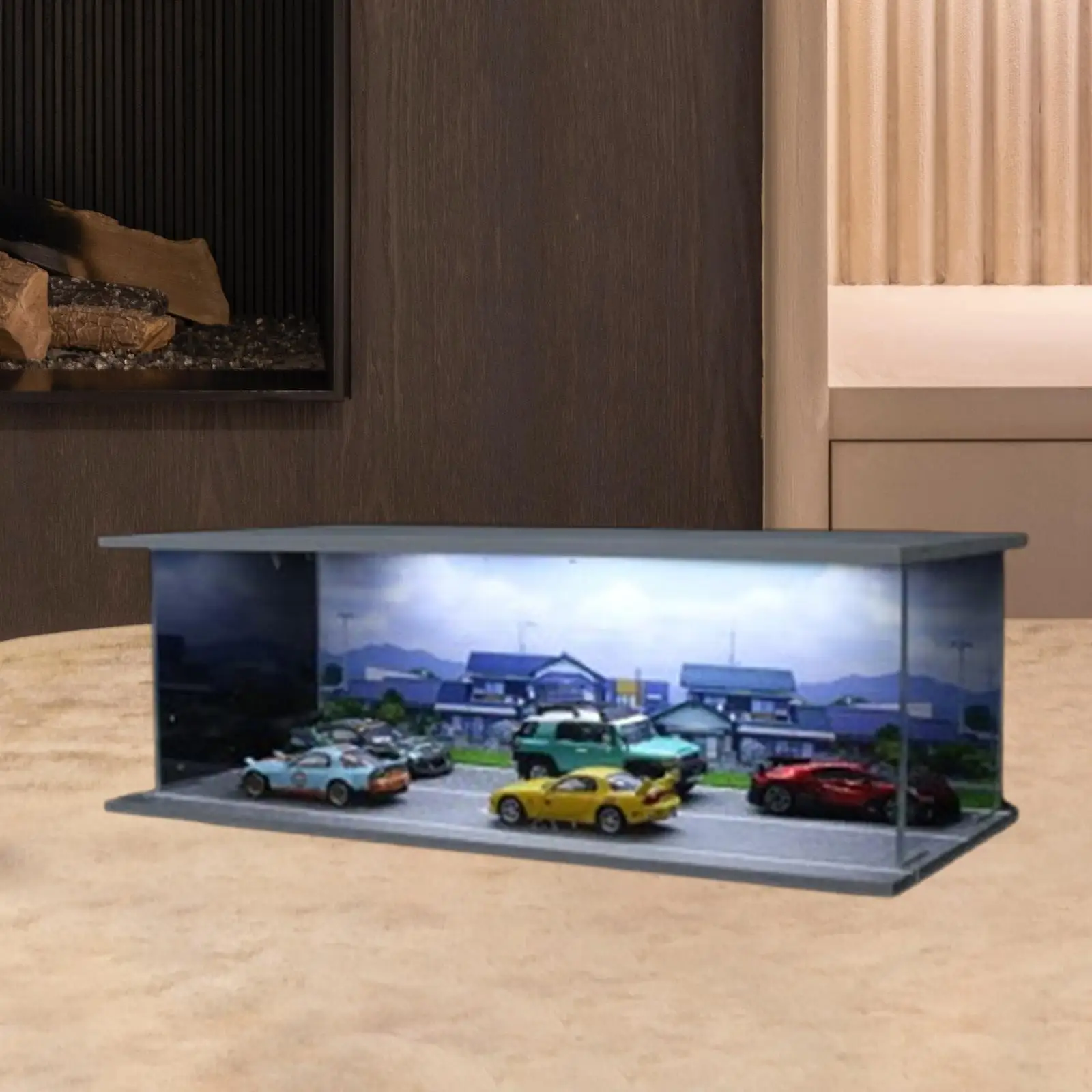 Landscape 1/64 Model Car Display Case for Sports Car Toy Cars Collectors