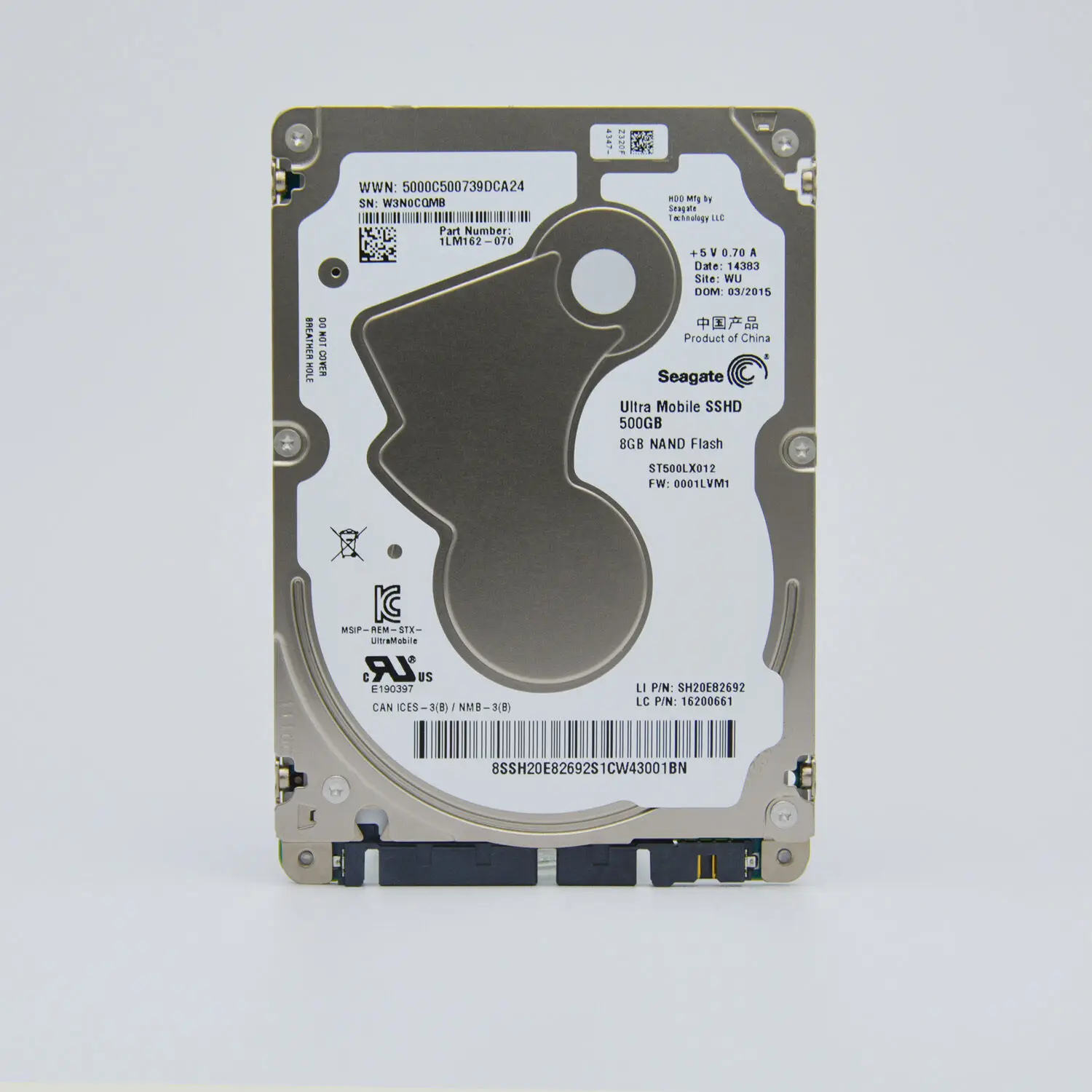 

For Seagate 500GB ST500LX012 Ultra Mobile SSHD 8GB NAND Flash 2.5" SATA HDD 5mm