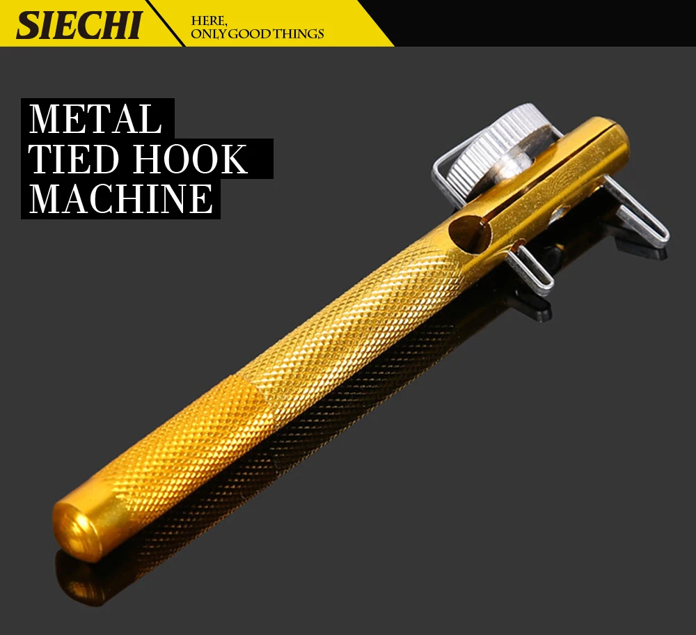 Automatische Angelschnur Haken Tier Maschine Schnelle Doppel-headed Nadel Knoten Angelhaken Binden Gerät Schnelle Aluminium Legierung Zubehör – Detail 1