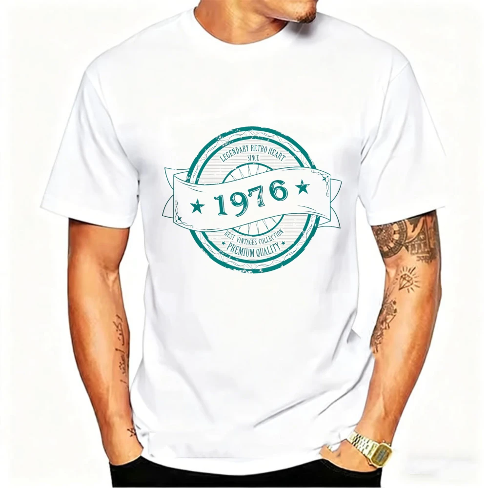 Vintage Classic Fashion Streetwear Crewneck Short-sleev Preview 1976 Retro  Clrcle LOGO Designed Archers Boutique T-shirts Tops