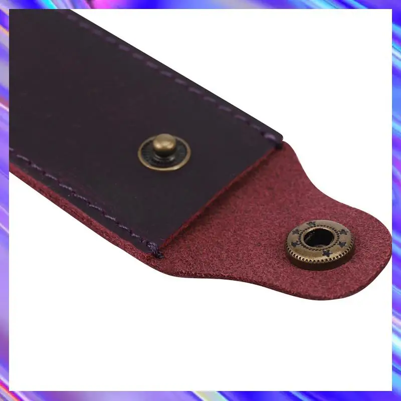 2X estuche para bolígrafo de cuero genuino, estuche para lápices individual con botón a presión para bolígrafo estilográfico Rollerball