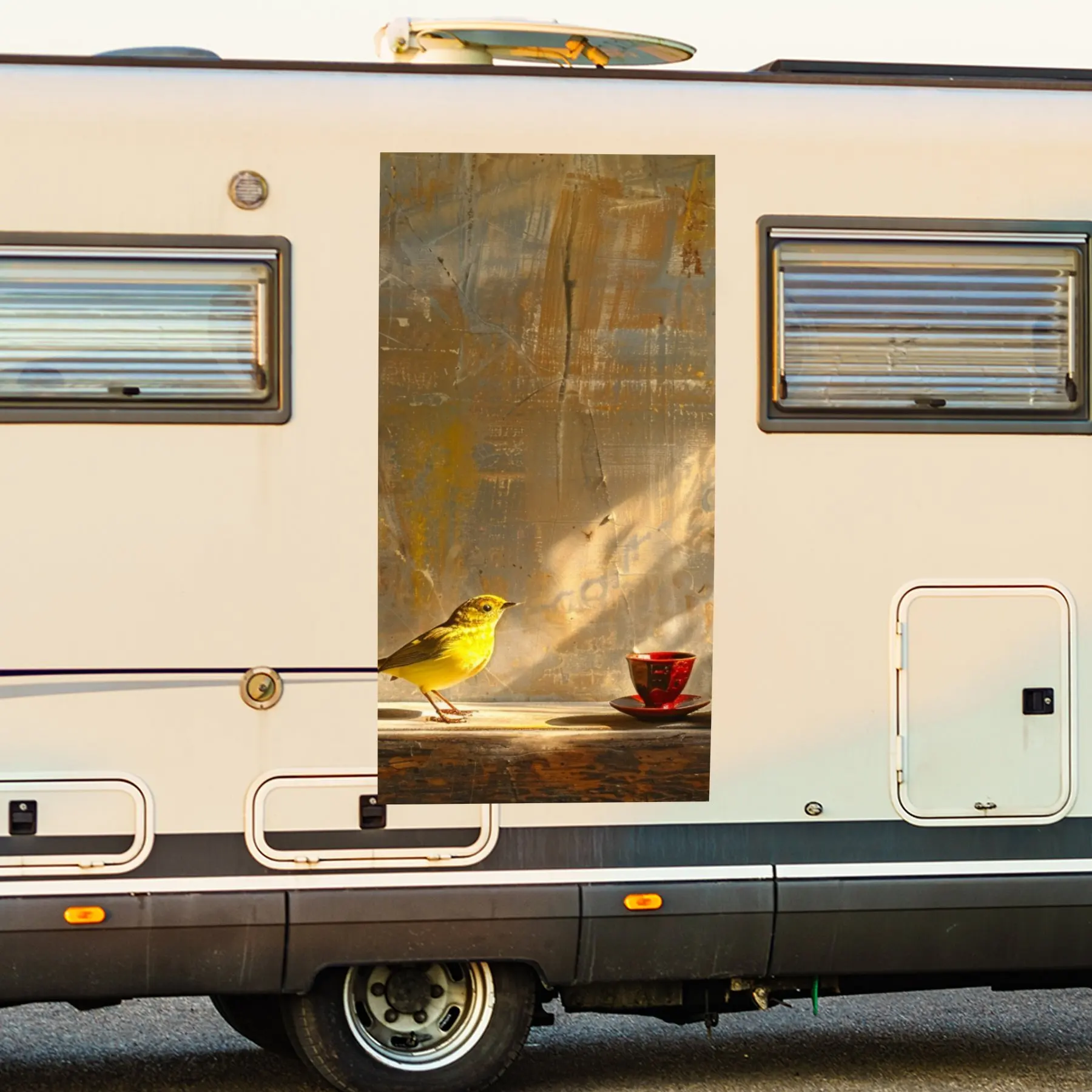 

Набор «Солнечная птица и чай», автомобильная наклейка, виниловая наклейка на сторону дома на моторику, водонепроницаемая самоклеящаяся виниловая наклейка на сторону