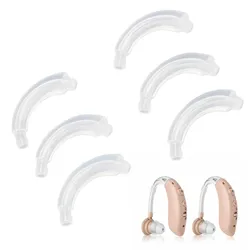 6PCS Hearing Aid Hooks Hearing Aid Replacement Ear Hooks Ergonomic Plastic Ear Hook Part for Phonak V30 V50 Hearing Aids