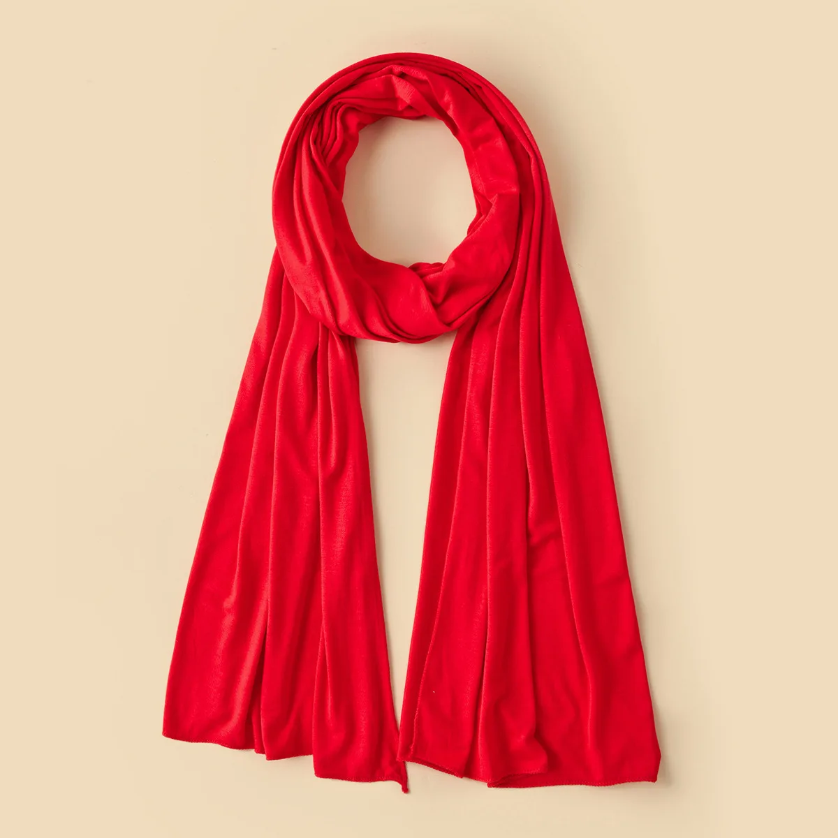 New mercerized cotton long scarf plain solid color scarf personalized trendy shawl women's neck scarf head covering headband