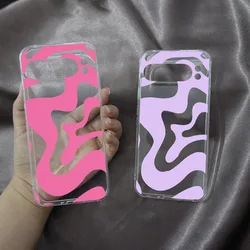 Fashion Pink Purple Super Star Transparent Phone Case For Google Pixel 8 Pro 9 Pro XL 8A 8 7 6A 5G Lovely Soft TPU Cover Fundas