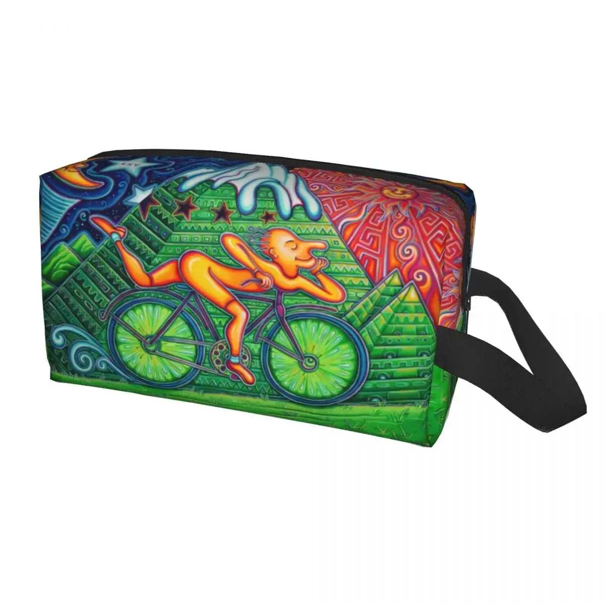 Travel Albert Hoffman LSD Bicycle Day Toiletry Bag Fashion Blotter Party Makeup Cosmetic Organizer Storage Dopp Kit Case