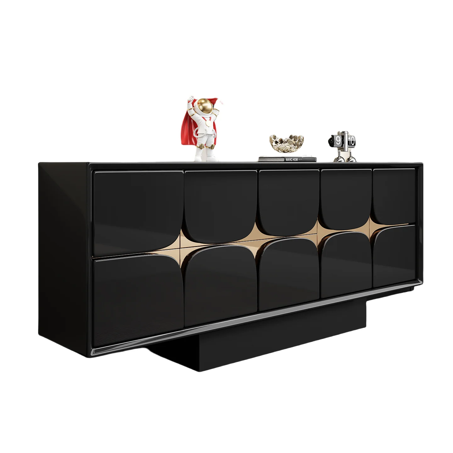 Italian-style Light  Solid Wood Sideboard, Modern Minimalist Painted Entrance Cabinet, Hallway Decorative Storage Cabinet