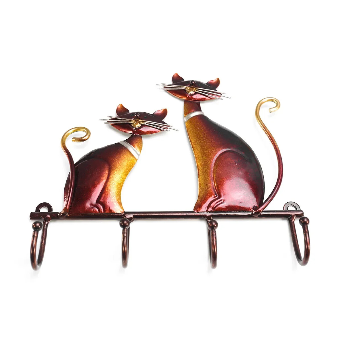 Home Decoration Metal Iron Hook Kitten Retro Living Room Wall Hook Decoration, key Hanger, Towel Rack, Coat Rack