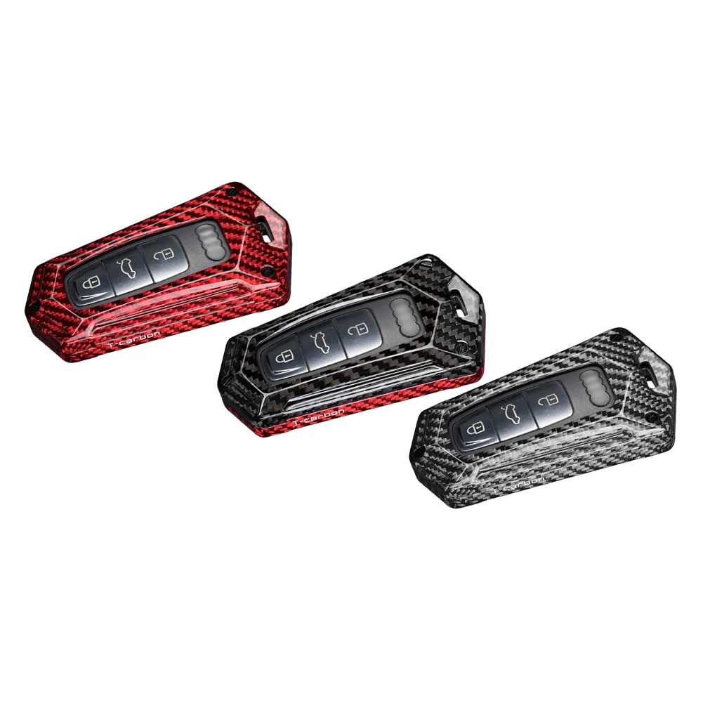 New Auto Key Fob Cover Case Remote Keyness Shell Carbon Fiber for Audi A6 A7 A8 Q8 etc