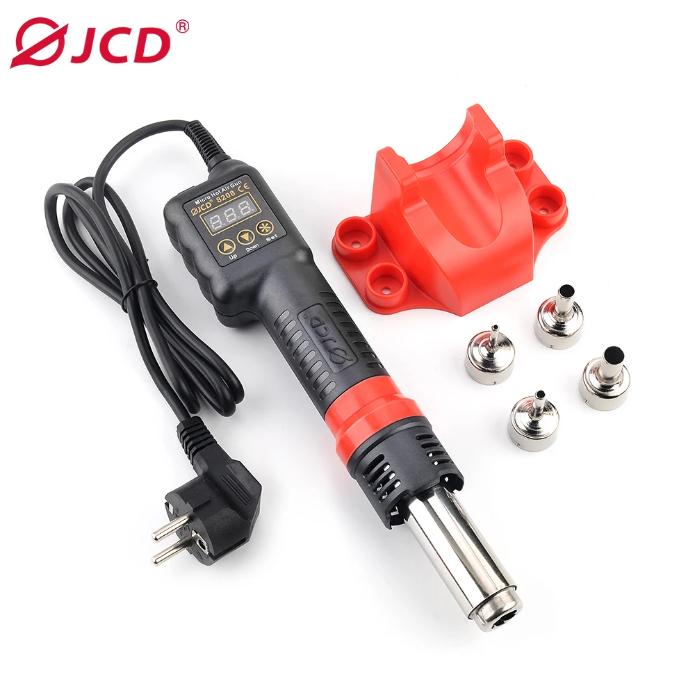 JCD 8208-Pistola de ar quente tudo em um 750W, estação de solda micro LED Digital secador de cabelo para BGA, ferramentas de reparo de soldagem,