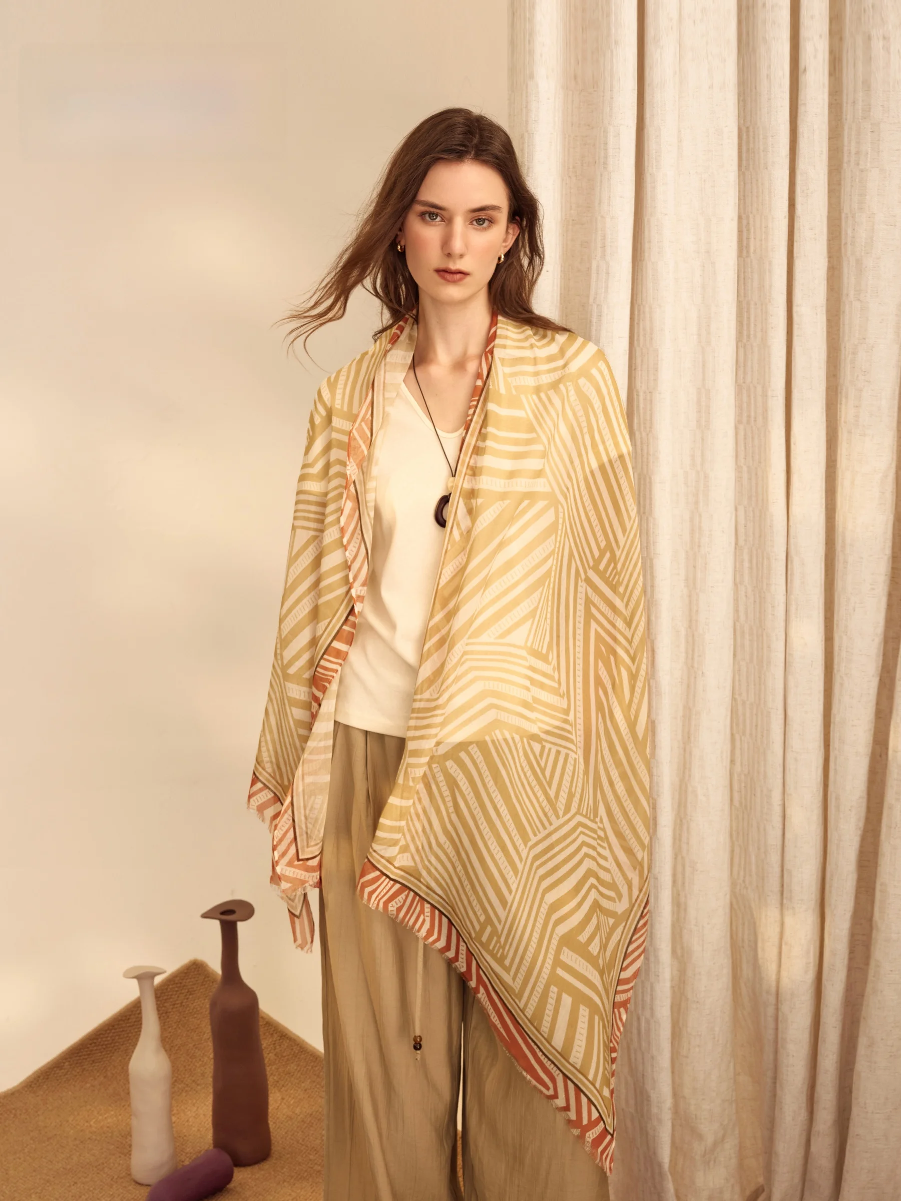 elle100-modal-scarf-women's-summer-fashionable-stripe-print-thin-new-model-neck-protection-versatile-scarf-shawl-ethnic-style