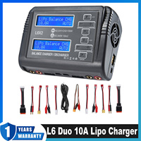 L6X2 Duo 10A Lipo Charger AC 150W DC 240W RC Balance Discharger for 1-6S Li-ion LiFe NiCd NiMH LiHV PB Smart Car Battery Charger