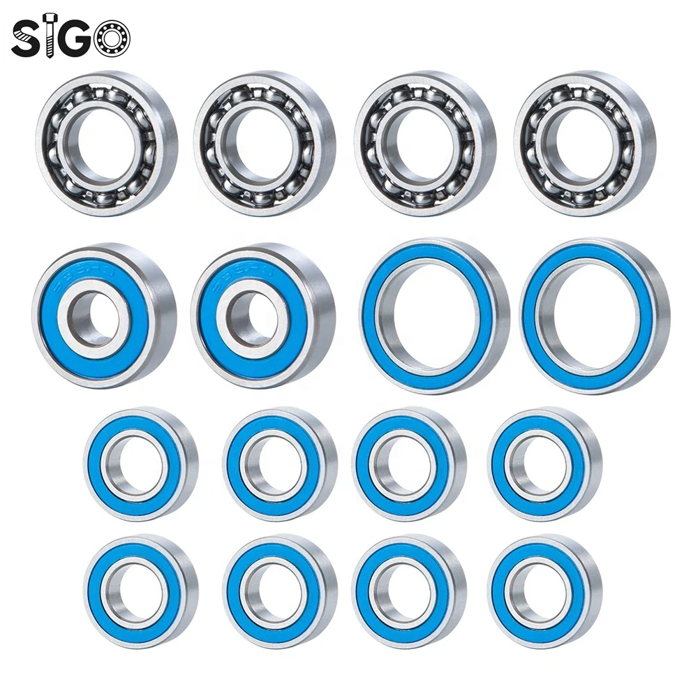 16pcs Blue Metal Bearing Kit for Axial SCX10.2 & Ar44 Axles 1/10 RC Car Parts for SCX10 II