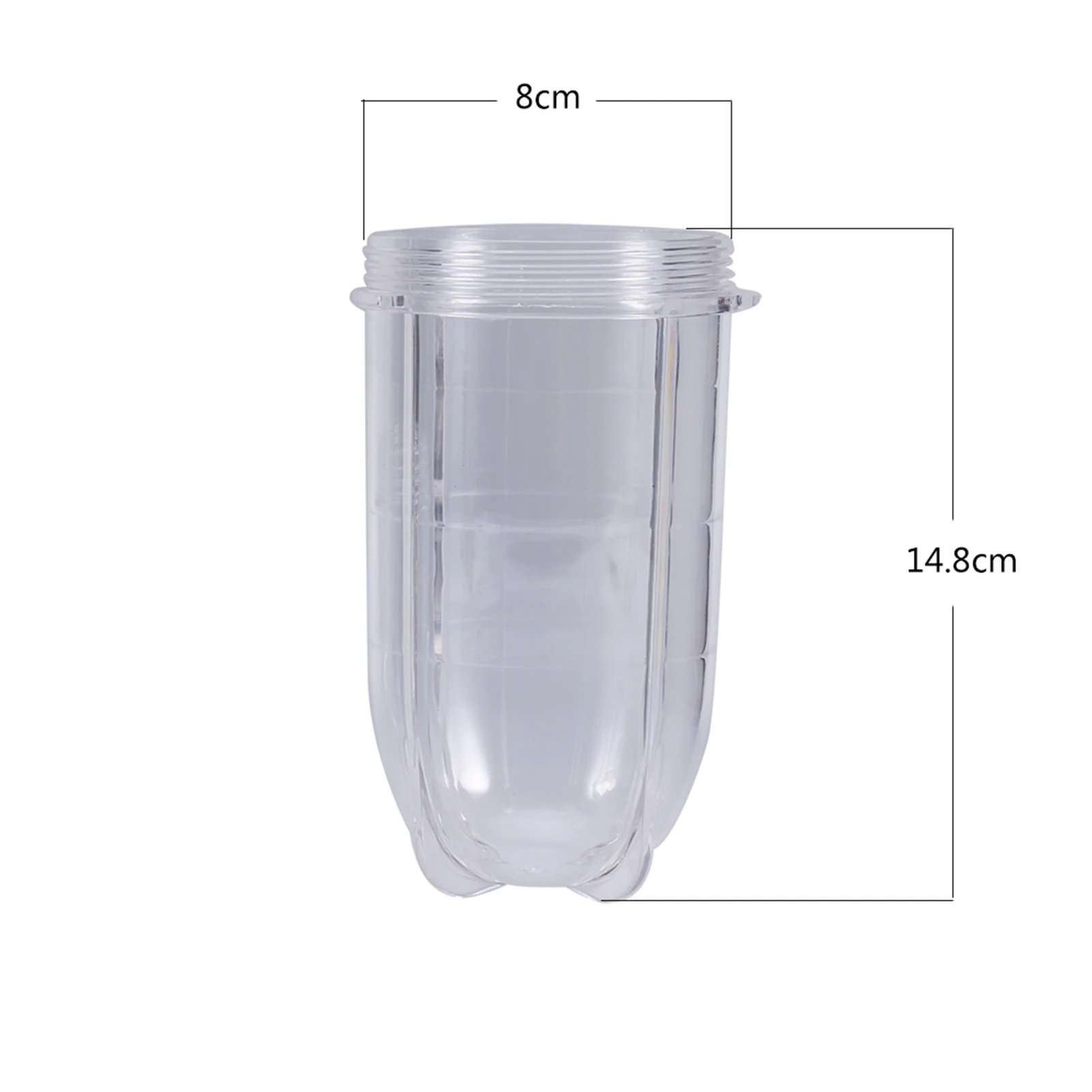 Plastic Tall or Short Transparent Cup Mug Blender Juicer Replacement Parts Accessories (Tall)