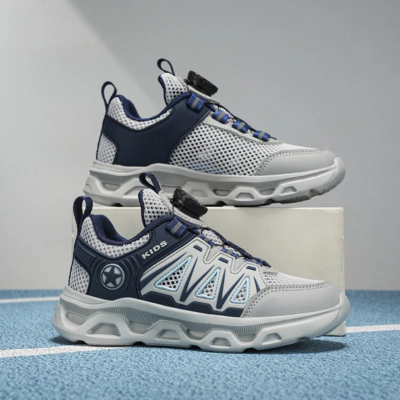 

Shockproof Daily Kids Athletic Shoes, Multi Layer Cushion Sole Wear Resistant Sneakers for Long Time Running and Jumping Games