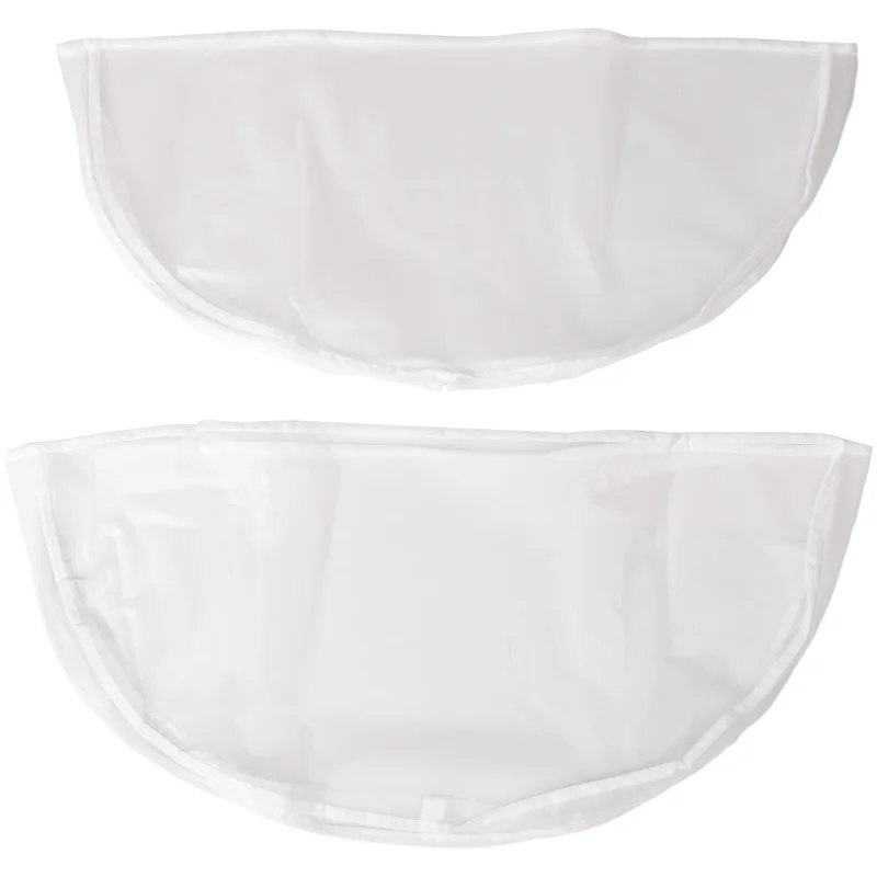 Excelentes bolsas para ropa de 10 piezas, cuello blanco con cubierta para el hombro, fundas para trajes, protección transparente contra el polvo