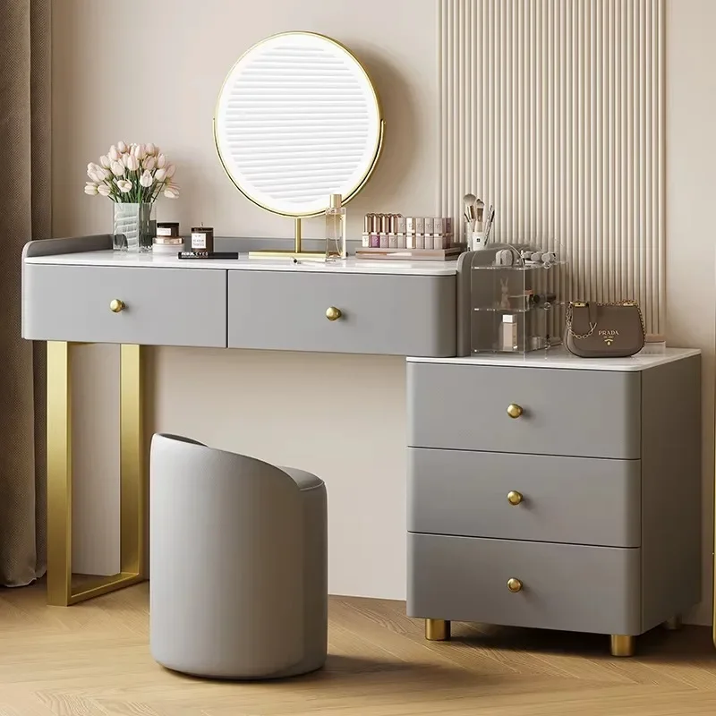 

Makeup Drawer Vanity Table Storage Mirror Girls Modern Vanity Tableluxury Nordic Tocador De Maquillaje Bedroom Furniture
