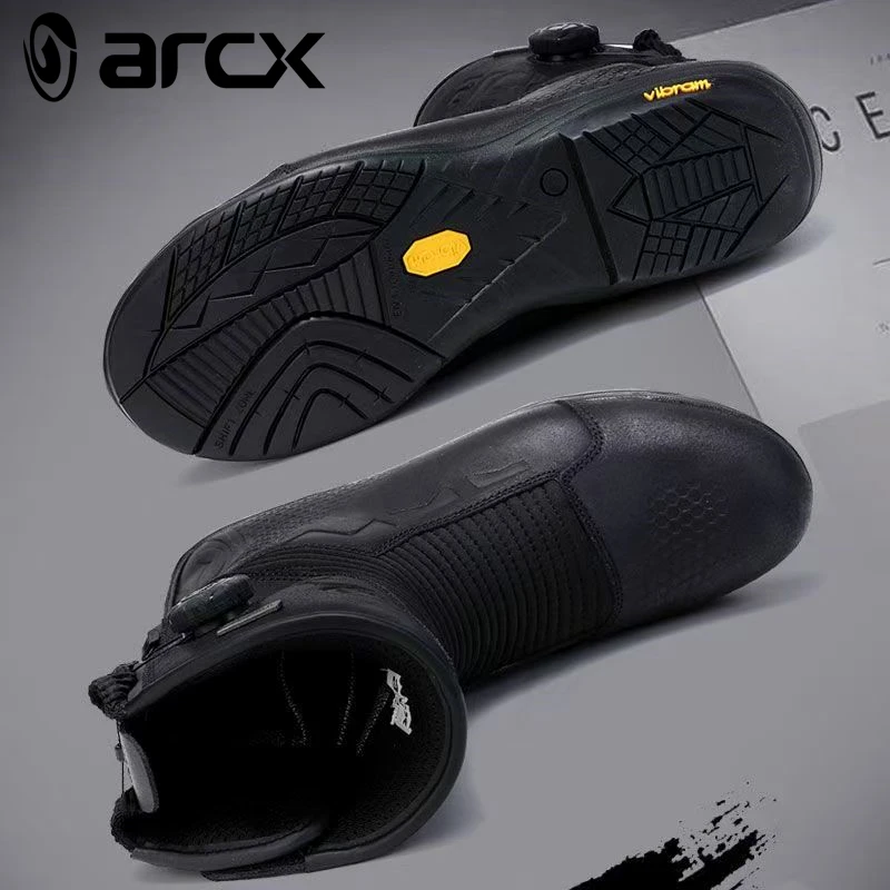 

ARCX Motorcycle Boots Waterproof Genuine Cowhide Leather Ankle Riding Protecion Shoes Motocross Off-Road Racing Anti-fall Gears