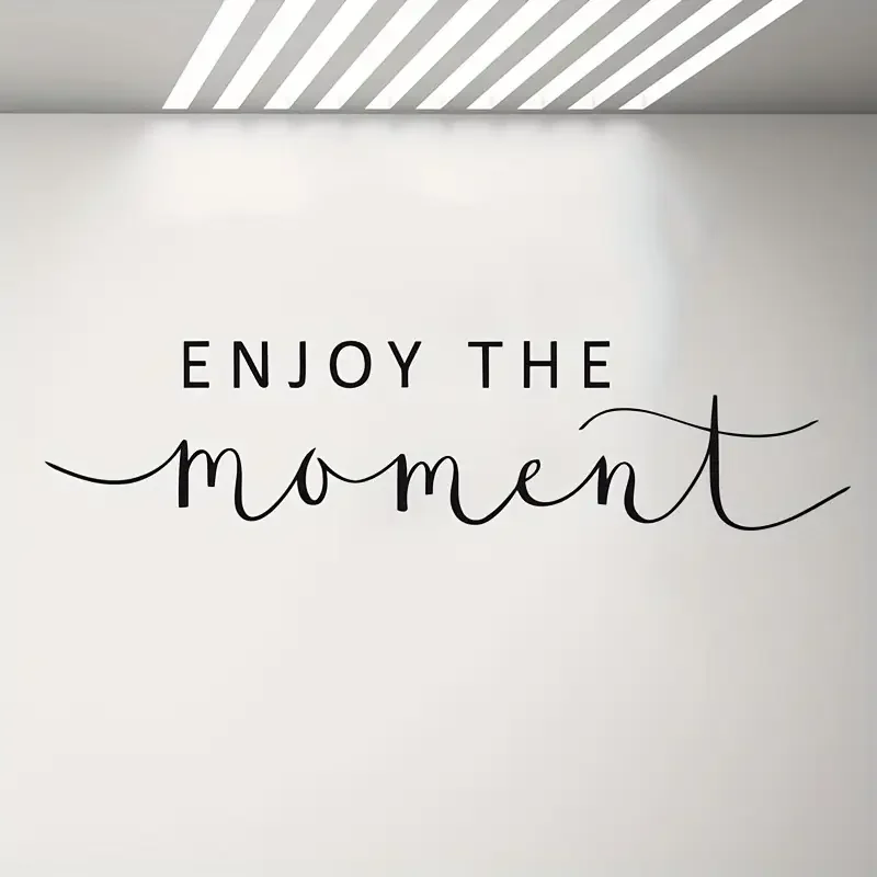 1pc Motivational Quote, Wall Sticker Phrase, Inspirational Words, Enjoy the Moment, Home Decoration Sticker Art Decor
