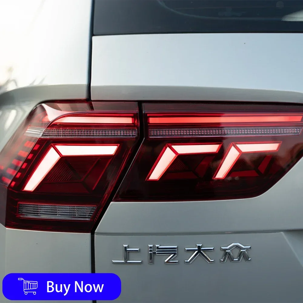 ل VW Tiguan L 2017-2021 مجموعة المصابيح الخلفية للسيارة LED مصابيح خلفية للسيارة ترقية جديدة 2024 نمط التوصيل والتشغيل الملحقات