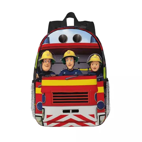F-Fireman-S S-Sam-S Cartoon F-Firefighter-S Backpack Hot Sale Daypack Boys Girls BookBag Shoulder Bags for Men Women School Bag