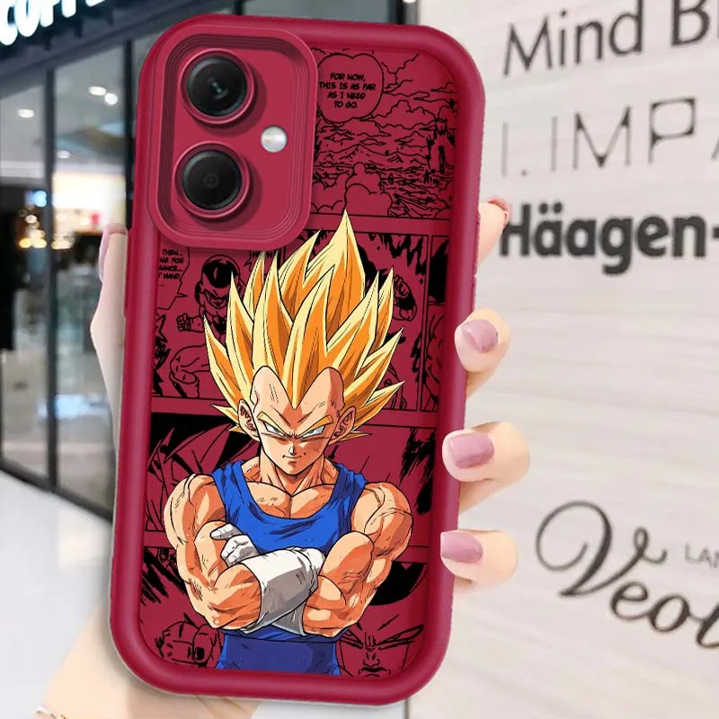 D-دراجون كرات فيغيتا أنيمي ل Redmi ملاحظة 14 13 12 11 13R 12R 12T 11T برو زائد العين سلم جراب هاتف