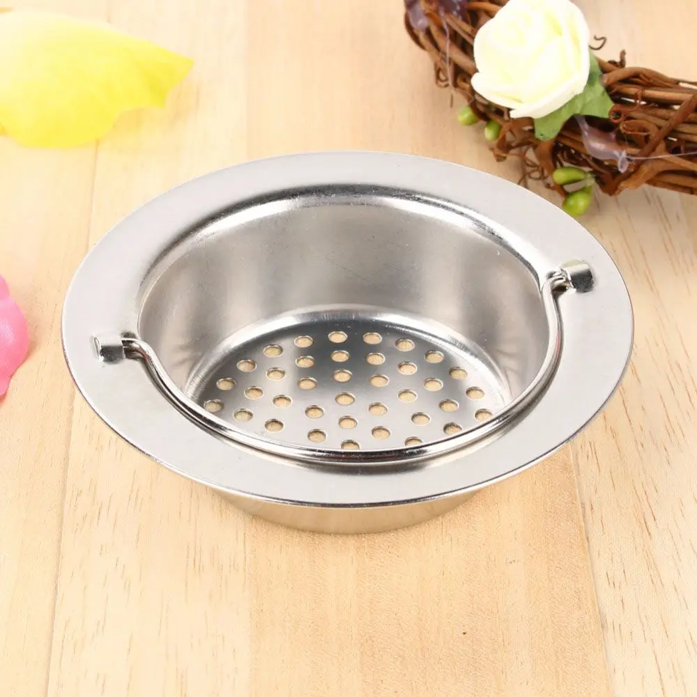 Fashion Stainless Steel Kitchen Sink Basin Bathtub Hair Drain Mesh Waste Plug Hole Filter Flume Sink Strainer