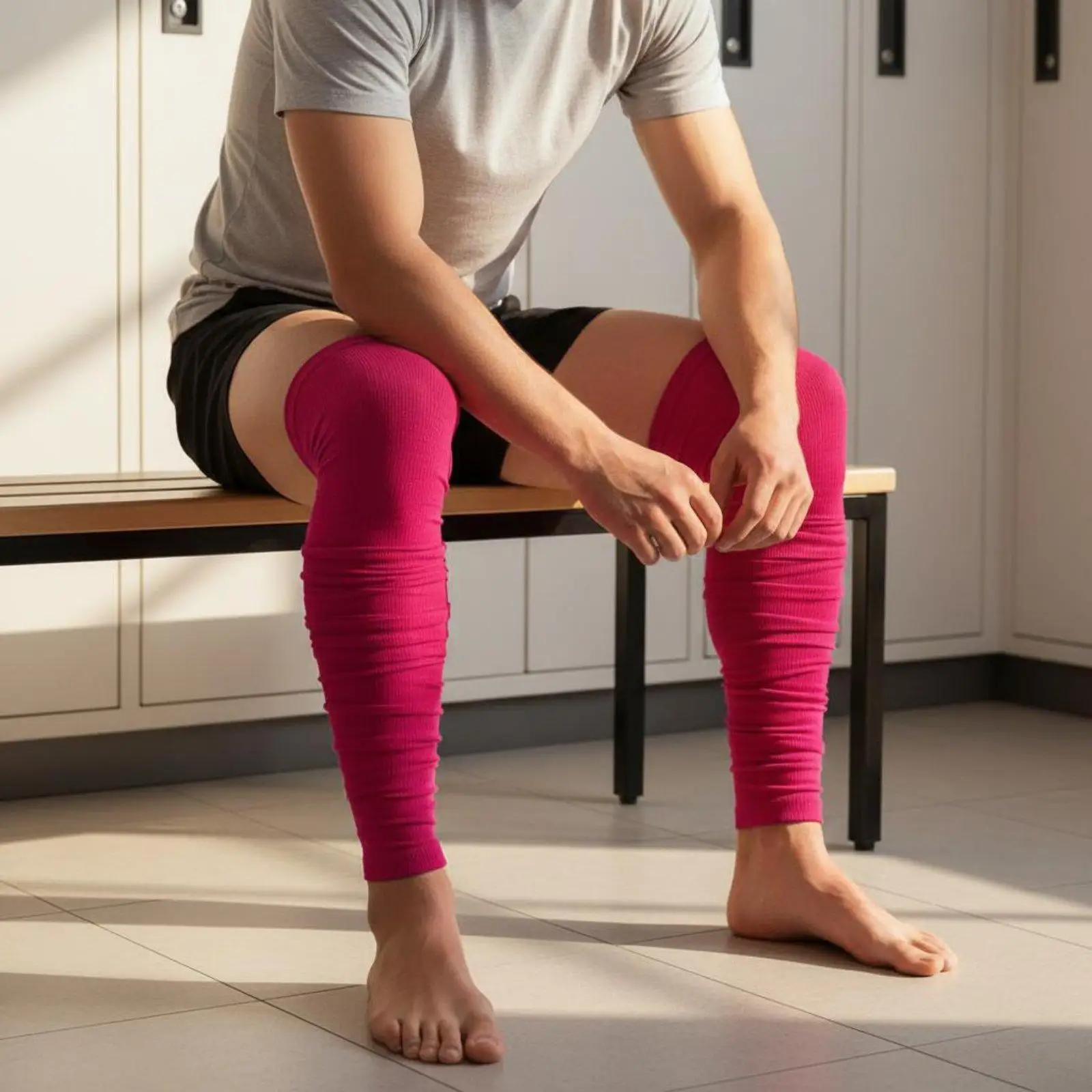 Children Socks Extra Long Cotton Sports Sock Anti Slip Calf Sleeves for Football Training and Practice