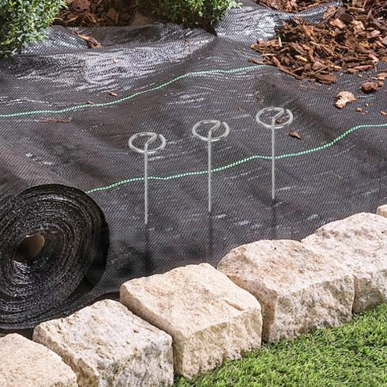 For Garden Fabric 6 Inches Garden Stakes Garden Stakes G-shaped Design 30 Sturdier Than Others Advanced Galvanizing Technology