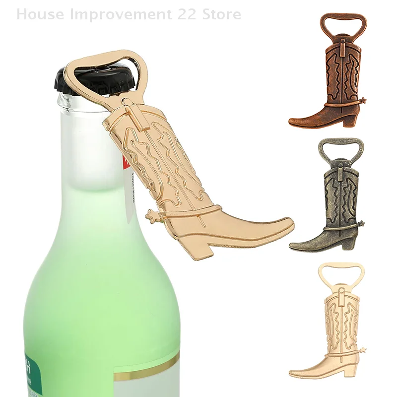 Cowboy Boot Bottle Opener, Zinc Alloy Beer Opener Funny Present For Birthday Party Guests Wedding Favors Kitchen Tool