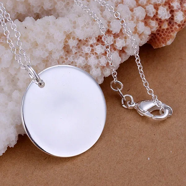 Silver Color Plated gorgeous Fashion charming popular exquisite round licensing necklace noble luxury silver jewelry P137