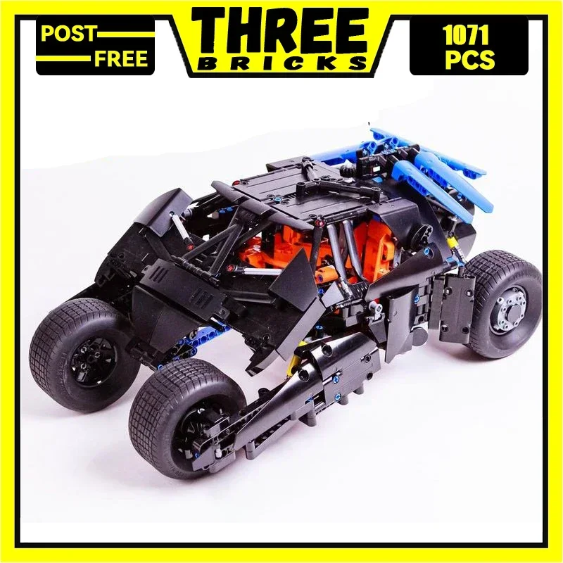 Famous Films Moc Building Blocks Classic Bat vehicle Model Technology Bricks Midnight Knight Sportscar DIY Toys For Kid Children