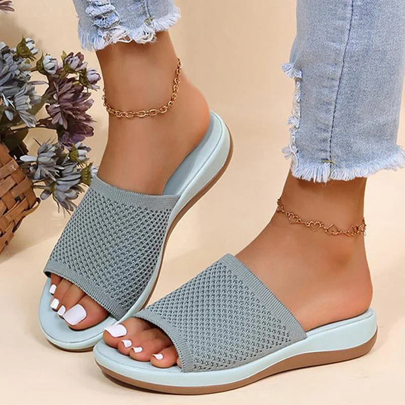 Summer Sandals Women Shoes Non-Slip Ladies Shoes Retro Women\'s Shoes Beach Sandals Ladies Slip On Footwear Female Slipper