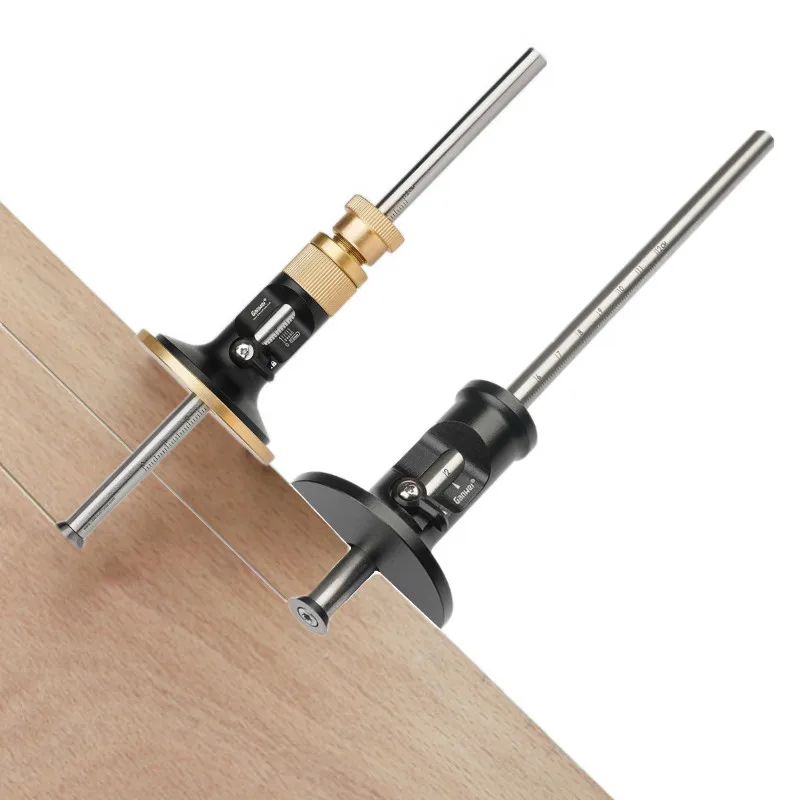 Aluminum Alloy Dovetail Jig & Wheel Marking Gauge Woodworking Scriber Linear Mortise Measuring Ruler for Wood Joint Marking