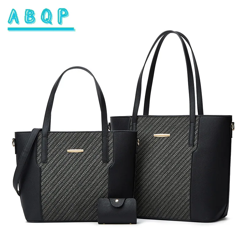 

ABQP New Women's Handbag Large Capacity 3-piece Set Women's Shoulder Bag High Quality Fashion Luxury Women's Tote Bag