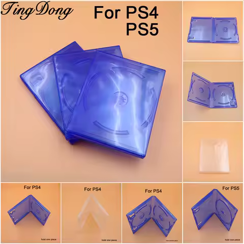 2PCS One-piece flip cover Optical Disc storage box For PS5/PS4 Game Disks Storage CD Box