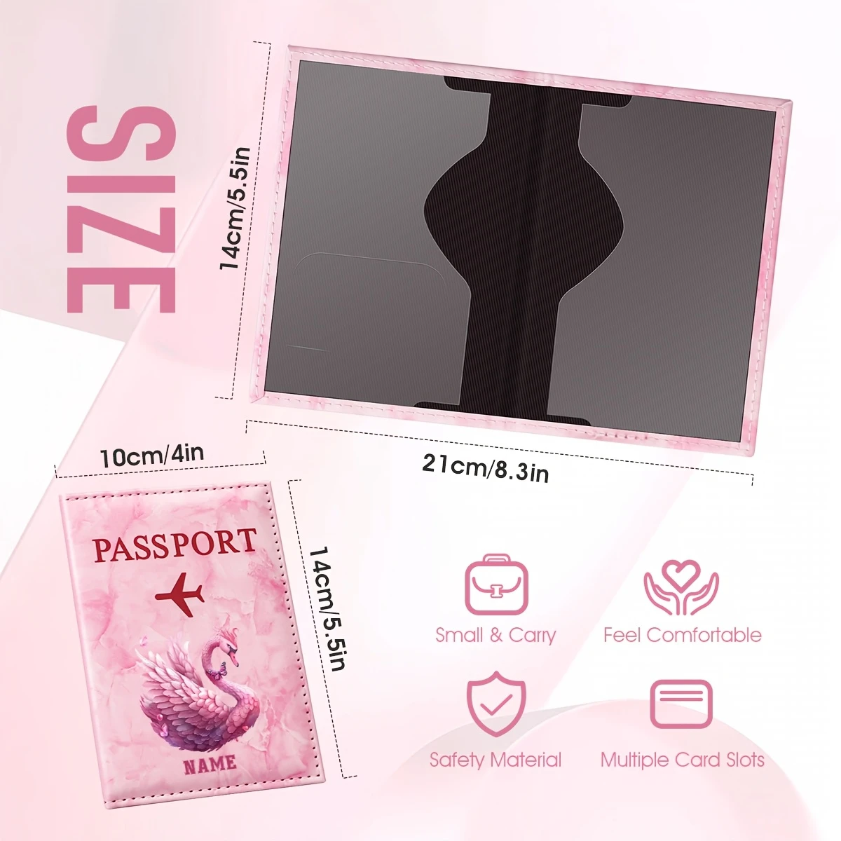 Porta Passaporto in PU con Ill - Travel Accessories Pink recensione e prezzo