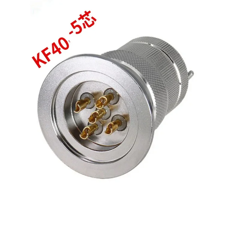 Ultra High Vacuum Flange Quick Installation Glass Sintered Signal Connector Aviation Plug KF40